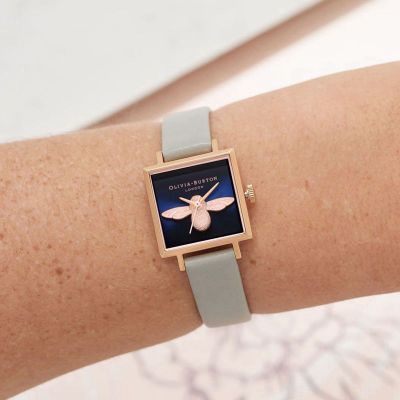 Small band small square shell ladies watch double Roman scale steel watch quartz