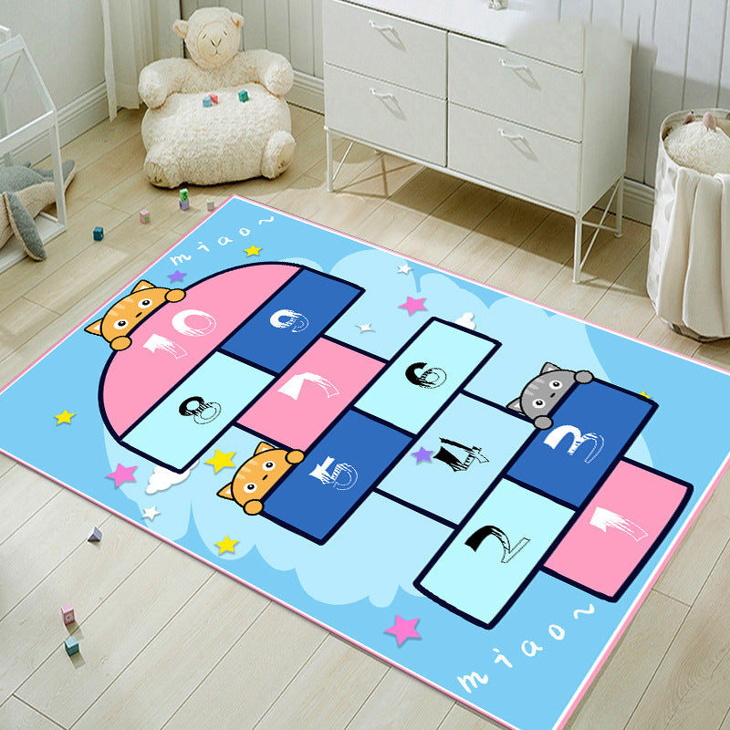 Children's Hopscotch Mat Early Childhood Education Jumping Grid Game Flying Chess Cartoon Carpet