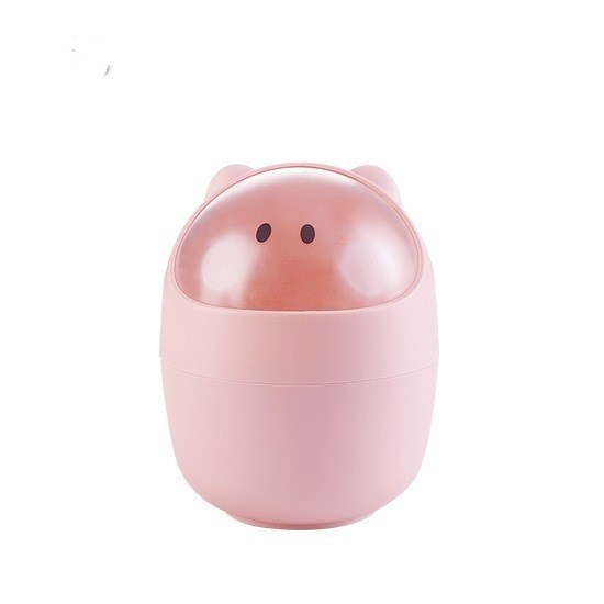 Creative Cartoon Desktop Mini Trash Can Home Decoration Desktop Storage Flip Detachable Small Trash Can Dust Car Garbage Case