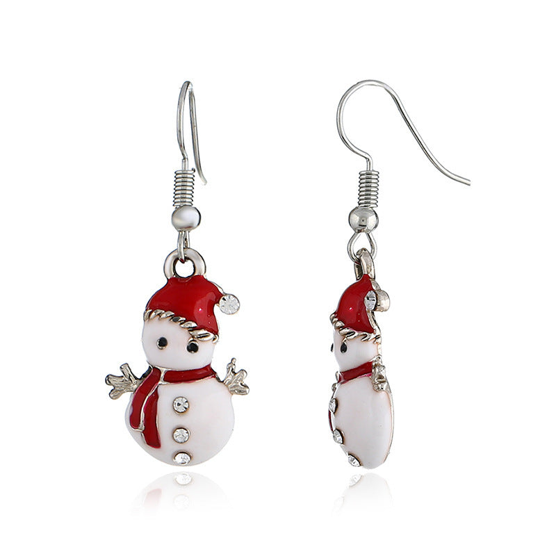 Hot Christmas Snowman Earrings