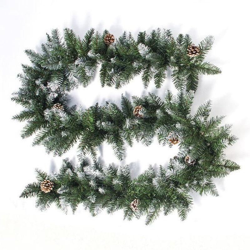 2.7 M PVC Spray White Rattan Garland