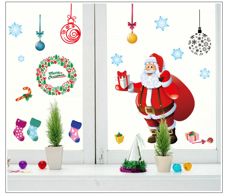 Christmas decorations store window stickers