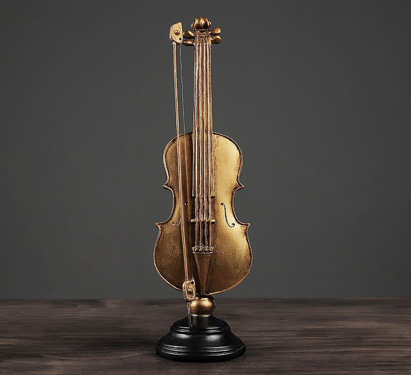 Retro Violin Musical Instrument Model Decoration Home