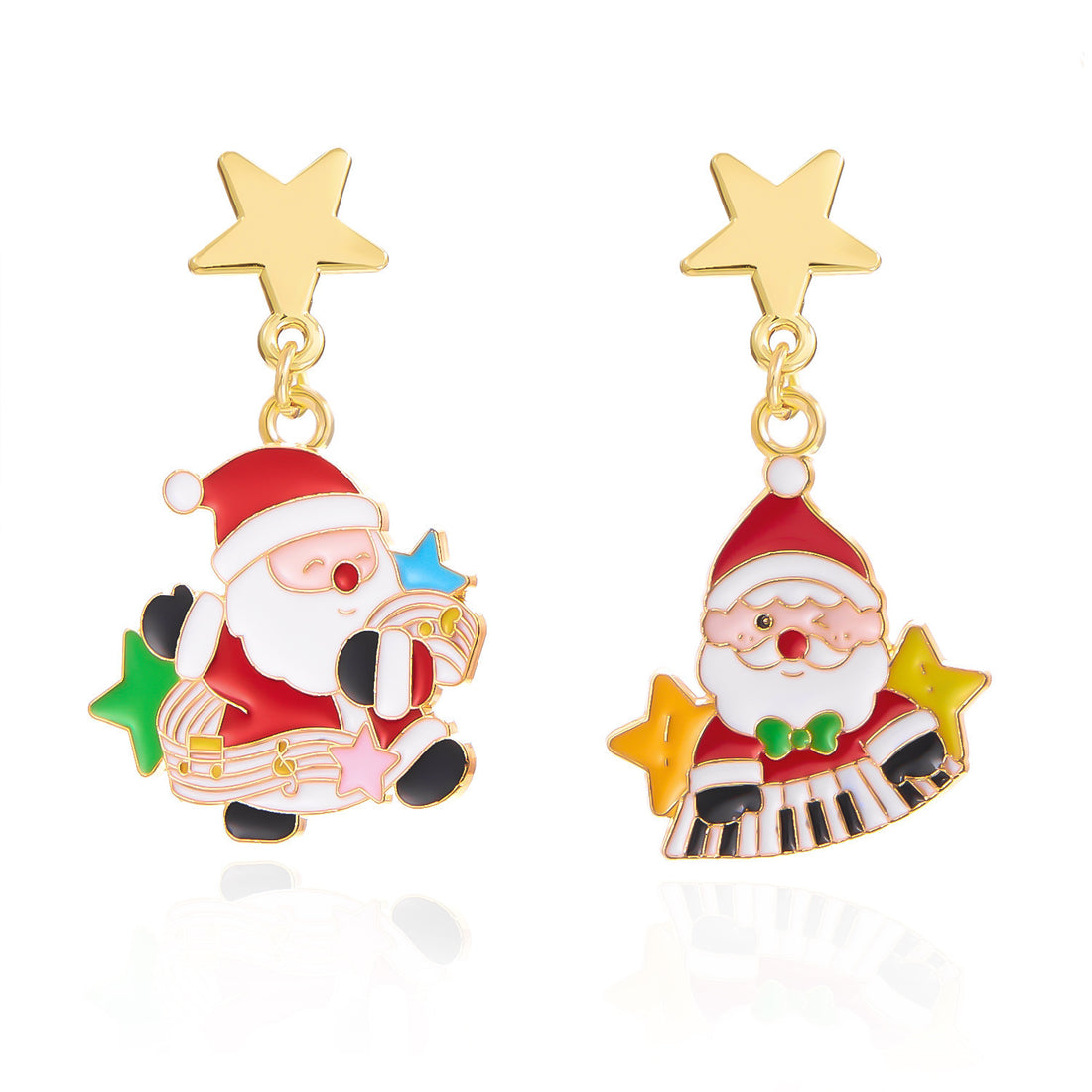 Christmas Earrings Women's Asymmetric Cartoon