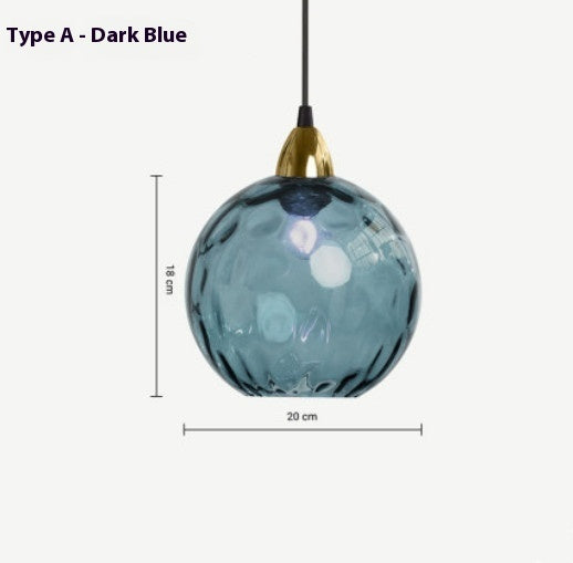 Modern Simple Color Water-wave Glass Ball Chandelier