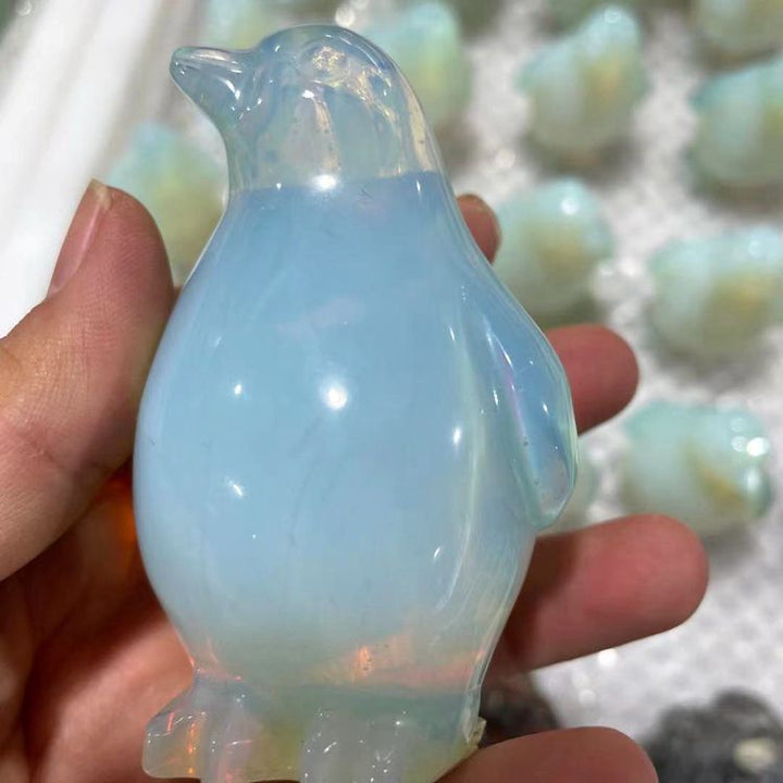 Artificial Opal Penguin Jewelry Crystal Home Decoration