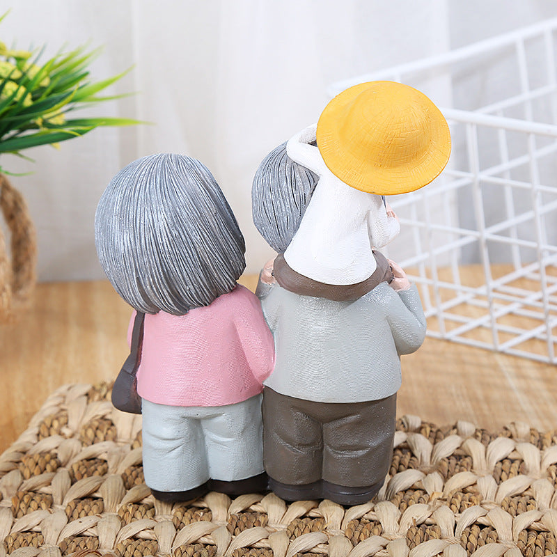 Creative Old Man Lady Home Decoration Ornaments