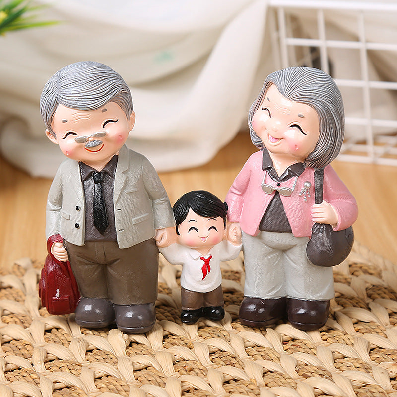 Creative Old Man Lady Home Decoration Ornaments