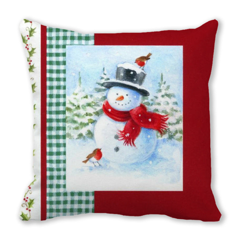 Christmas Gift Garland Peach Skin Pillowcase