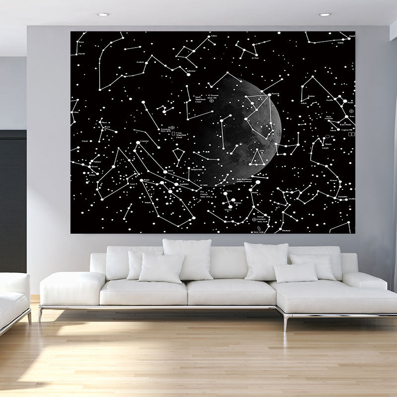 Home Decoration Universe Moon Print Hanging Cloth