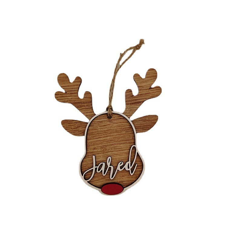 Christmas Tree Holiday Home Decoration Wooden Pendant