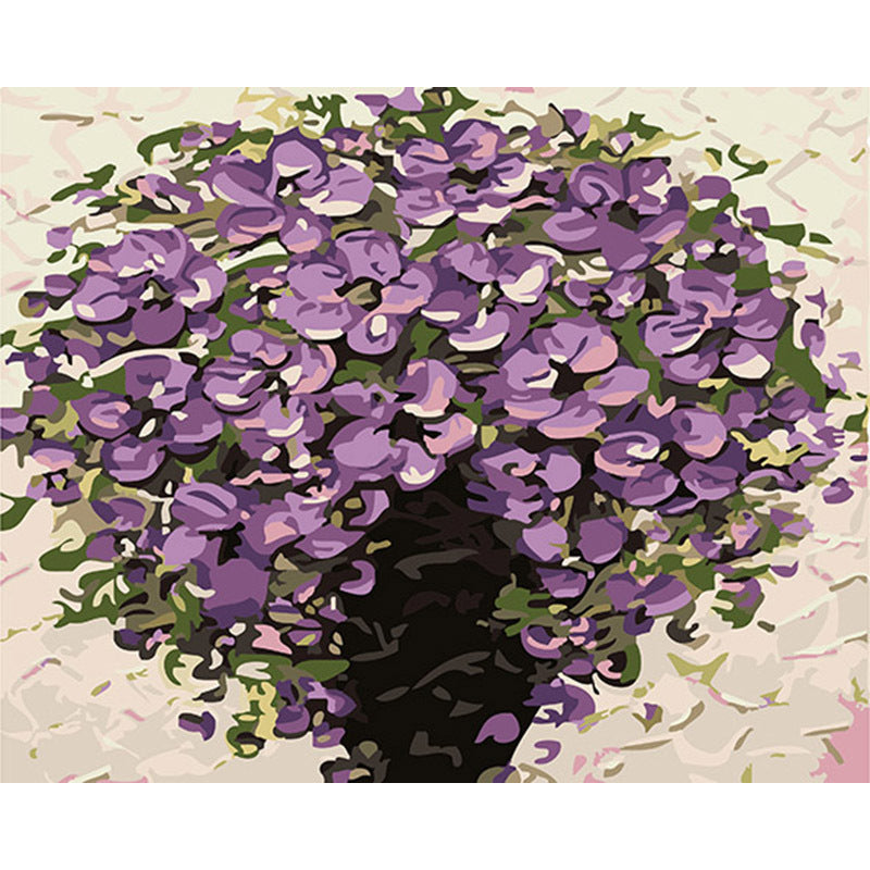 Digital Oil Painting Frameless Flowers