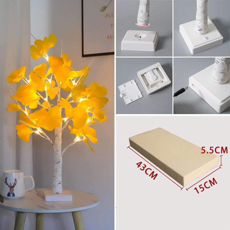 Home Decoration Ginkgo Leaf Tree Modeling Lamp