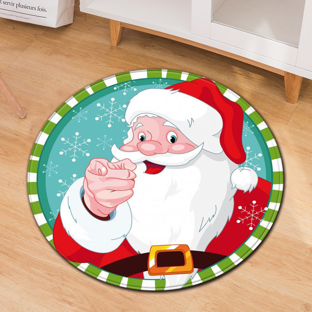 Home Non-slip Round Christmas Festive Doormat