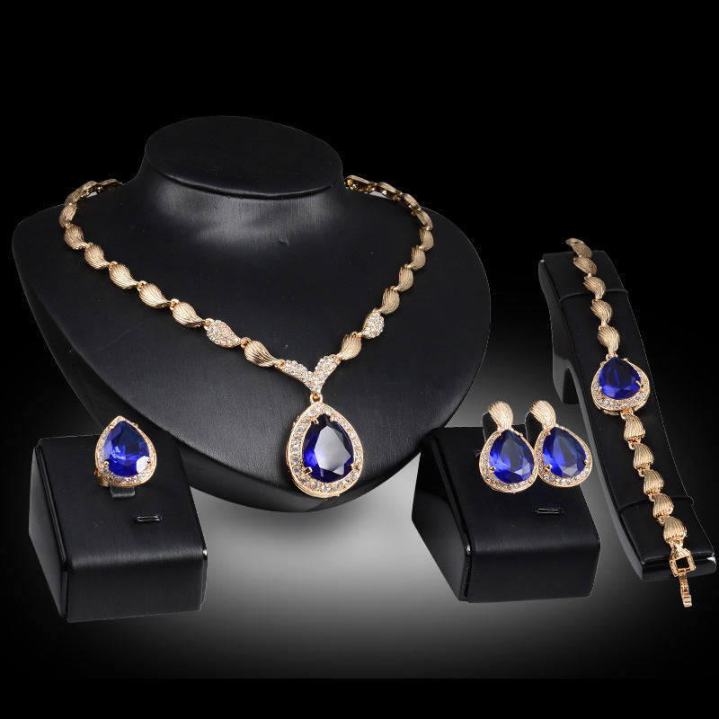 Fashion Simple Alloy Jewelry Set Necklace Earrings Set