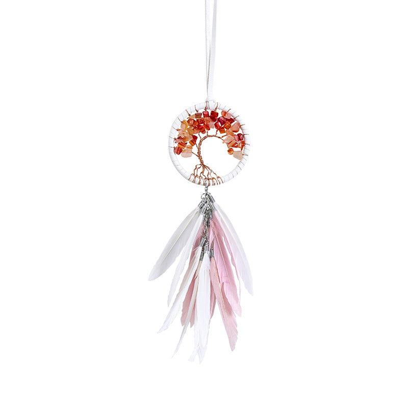 Feather Decoration Gravel Home Pendant Jewelry Gift