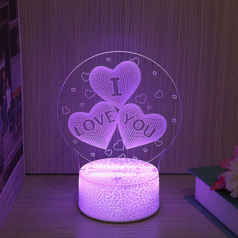 Newest Kid Light Night 3D LED Night Light Creative Table Bedside Lamp Romantic Balloon Love Light Kids Gril Home Decoration Gift