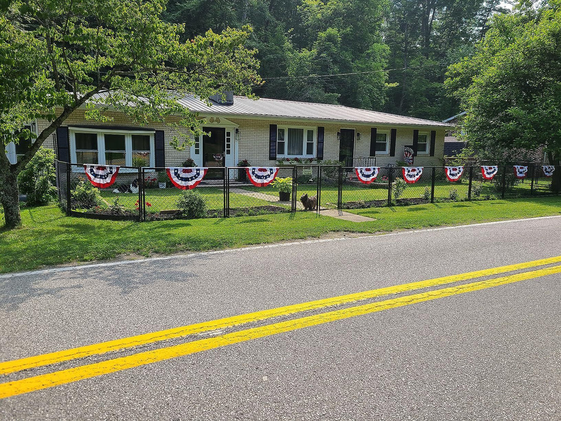 American Independence Day Decorations Pleated Semicircle Flag Outdoor