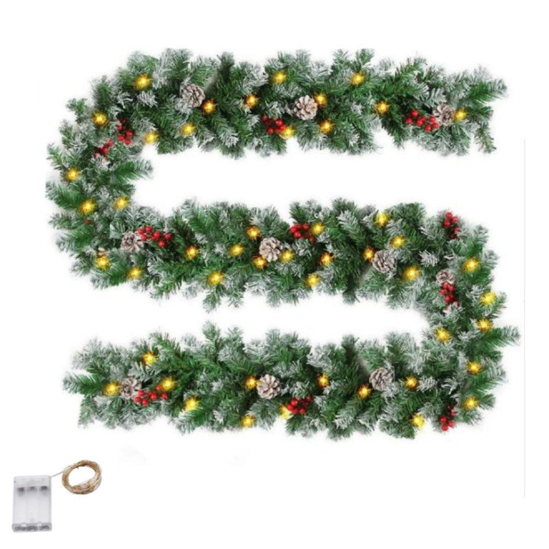 2.7 M PVC Spray White Rattan Garland