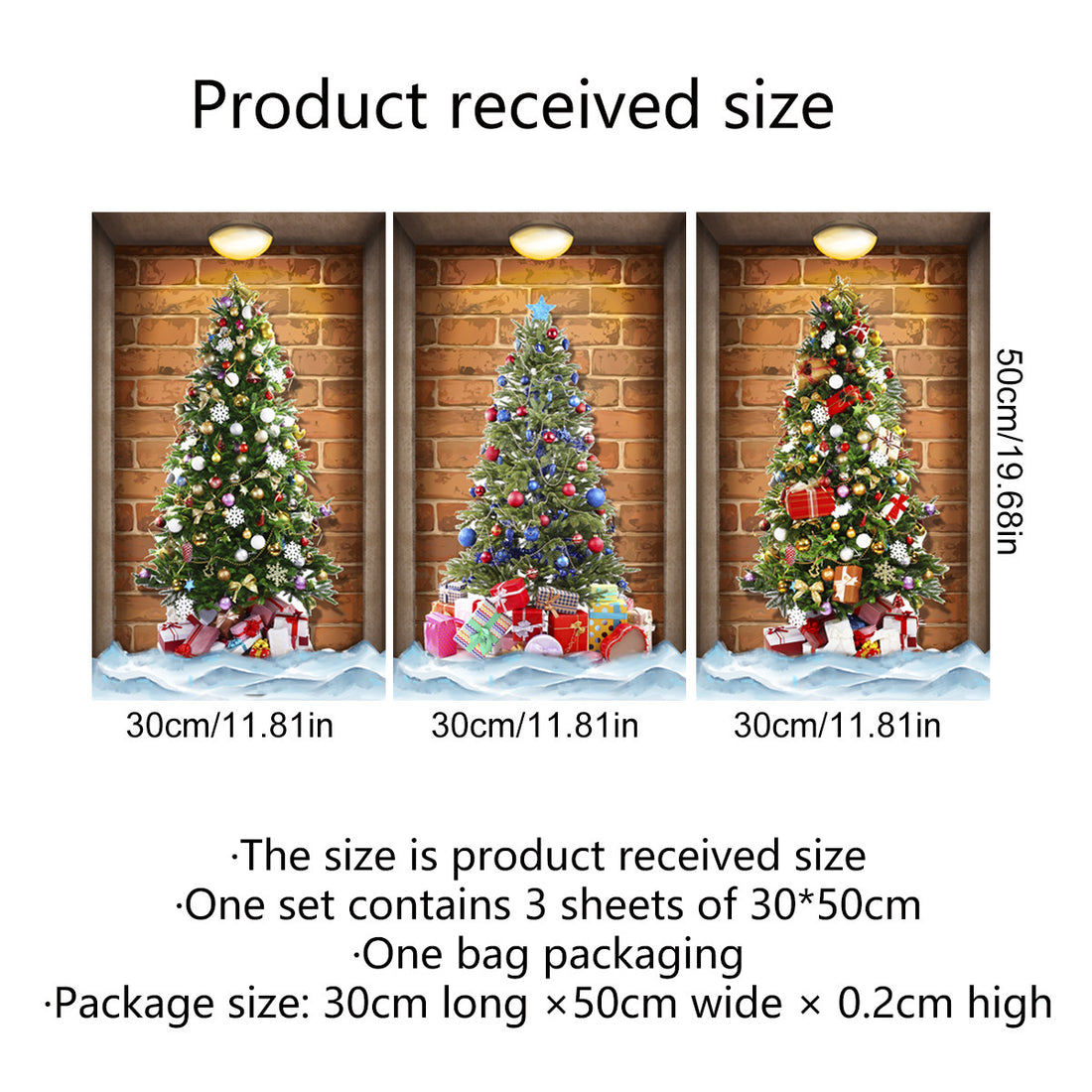 Christmas Tree Gift Atmosphere Decorative Wall Stickers