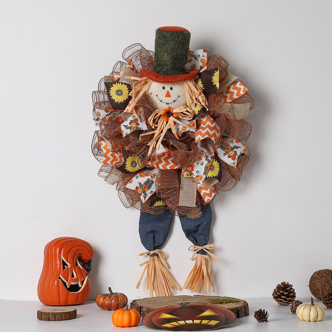 Thanksgiving Garland Simulation Scarecrow Wall Hanging Decorations