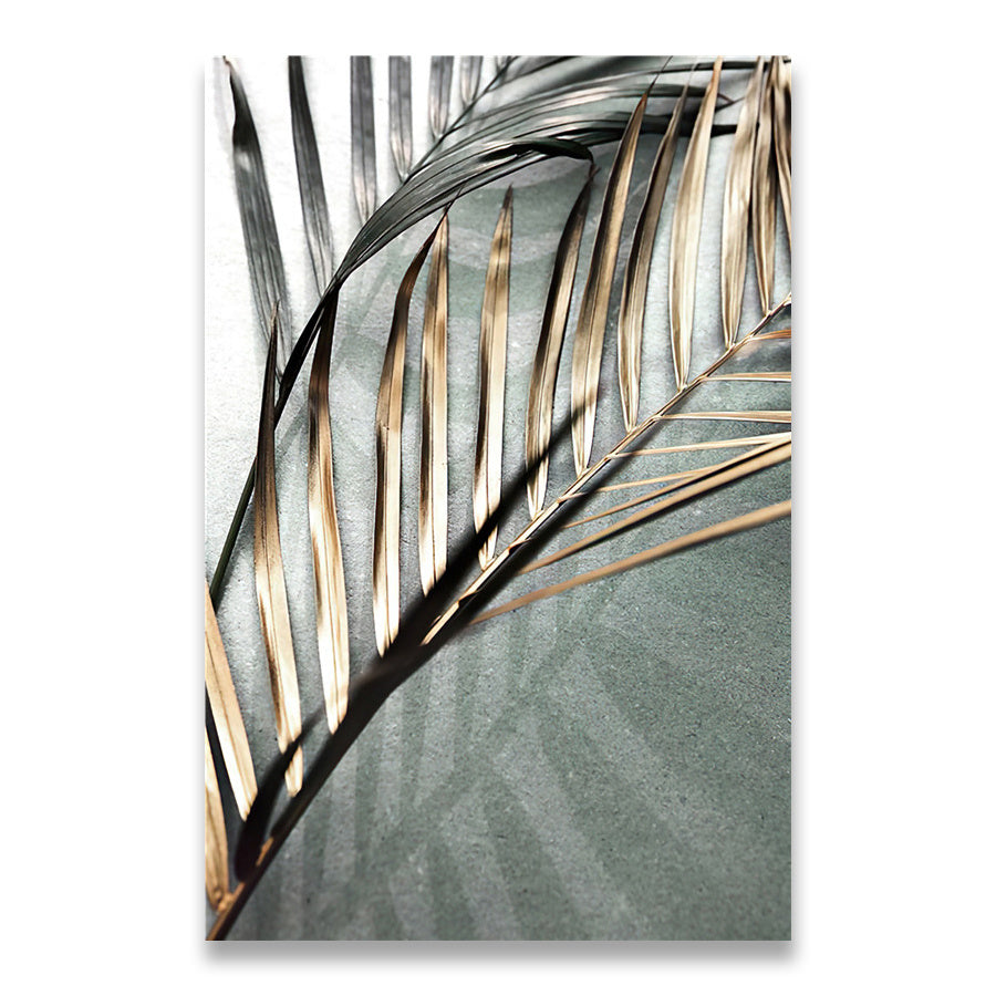 Golden Palm Botanical Canvas Painting Nordic Botanical Print Home Decor