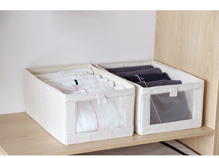 Cotton And Linen Fabric Storage Box