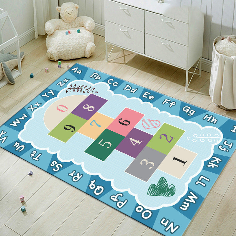 Children's Hopscotch Mat Early Childhood Education Jumping Grid Game Flying Chess Cartoon Carpet