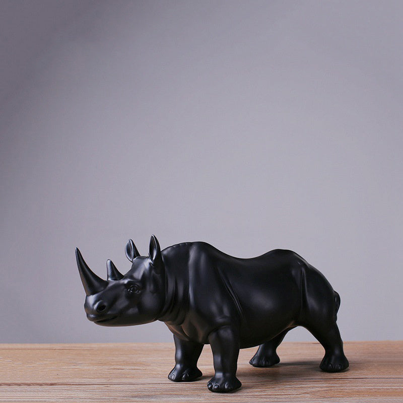 Resin Crafts Modern Minimalist Rhino Home Decoration