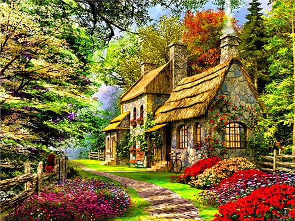 Home Decoration Landscape Diamond Painting Cross