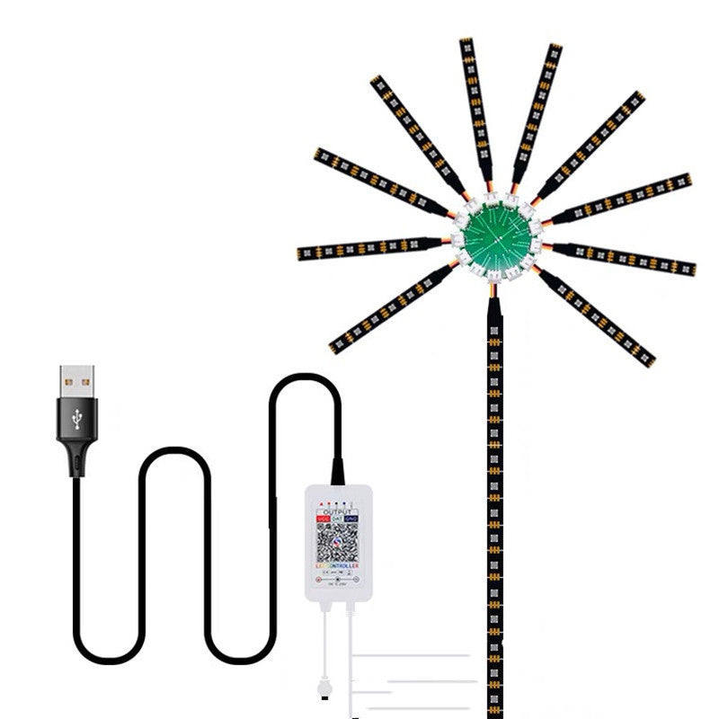 LED Voice-activated Marquee Fireworks Light Full-color Decorative