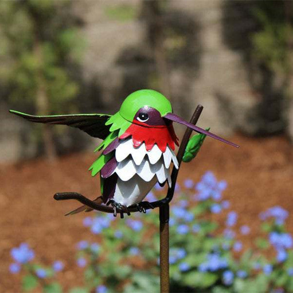 Flat Style Garden Branch Plug-in Decoration Creative Articraft Bird Model Figurine Animal Bird Miniature Home Garden Ornament