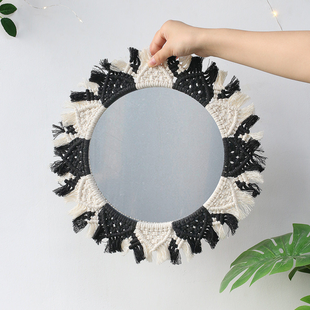 Woven Tapestry Mirror Home Accessories Handmade Decoration