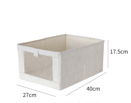 Cotton And Linen Fabric Storage Box