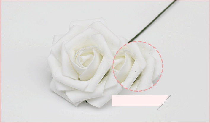 Home Decoration 8cm Imitation Rose Flower Arrangement