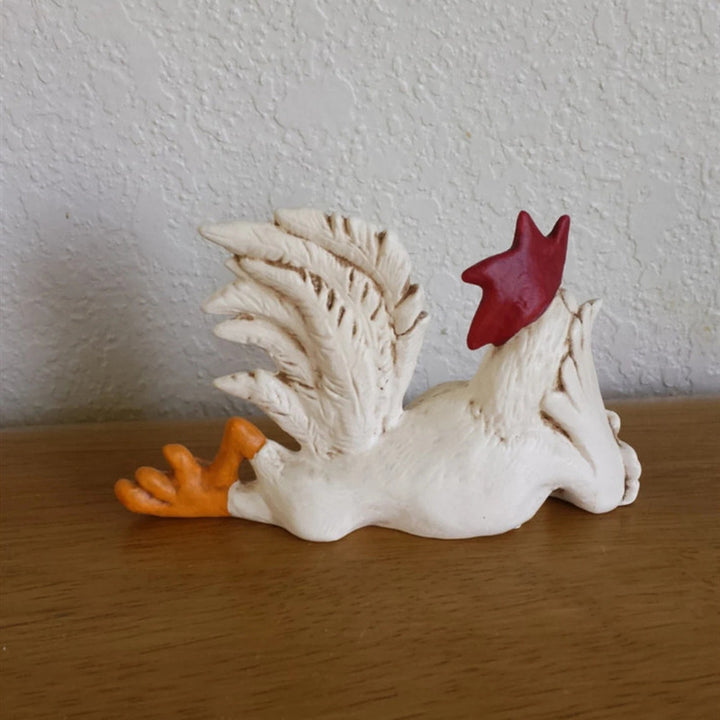 Big Rooster White Planking Creative Desktop Decoration Home Decoration Resin Craft