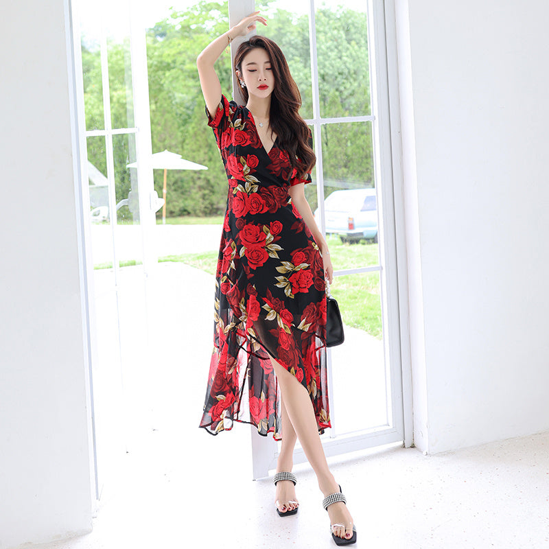 Floral Light Luxury Slim Dress