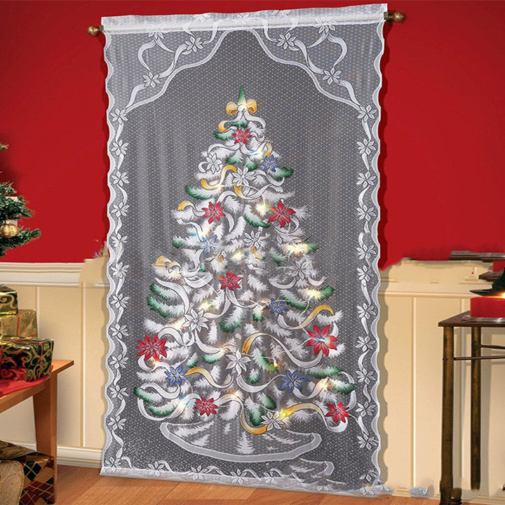 Christmas Curtain Color Christmas Tree Luminous LED