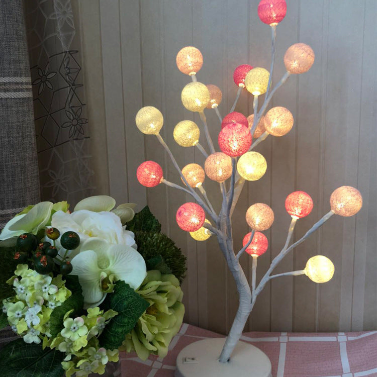 New Style Led Small Tree 50cm Cotton Home Decoration Tree Lamp Light String Ball