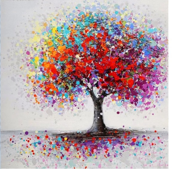 Tree Drill Painting, Home Decoration, DIYSquareround Embroidery