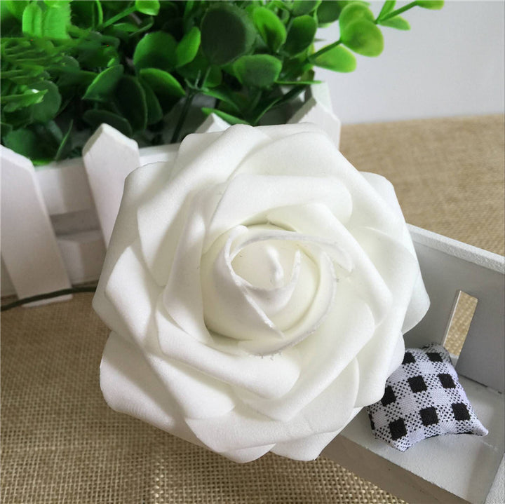 Home Decoration 8cm Imitation Rose Flower Arrangement