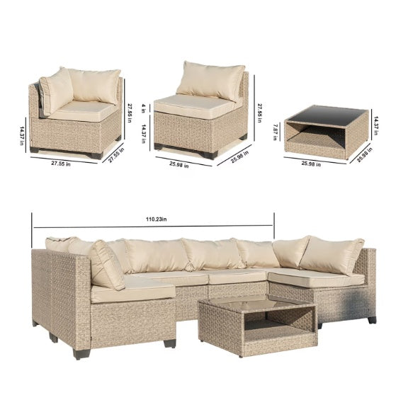 7-piece Patio Sofa Furniture Set