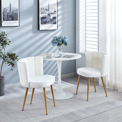 Modern White Dining Chair 2-piece Set