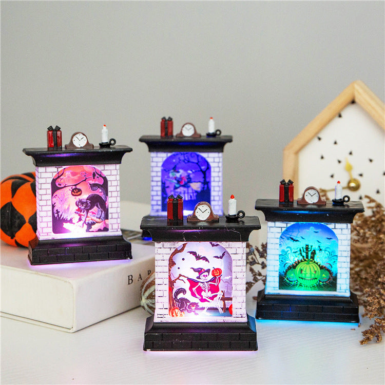Halloween Pumpkin Light Lamp Door Room Decoration LED Lantern Party Home Props Houses Christmas Garland Fairy Holiday Lamp