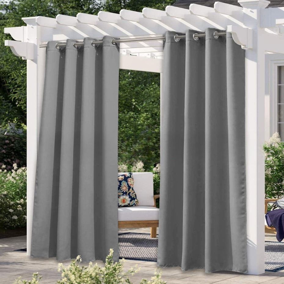 Solid Color Outdoor Waterproof And Sun Protection UV Protection High Precision Black Silk Shading Curtain