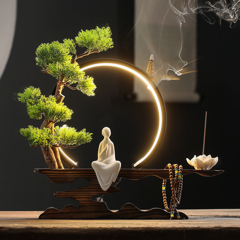 Zen Backflow Incense Burner The Monkey King Quest For The Sutra Decoration Living Room Entrance Office Decorations Home Incense Burner