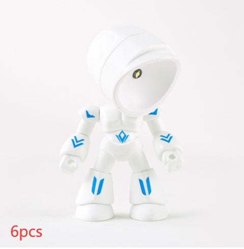 Cute LED Hero Table Lamp Mini Portable Cool Mecha Cute Robot Night Light Bedroom Home Decoration Kids Boys Gifts