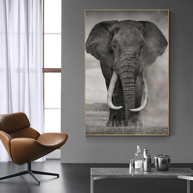 African Wild Elephant Canvas Painting Posters