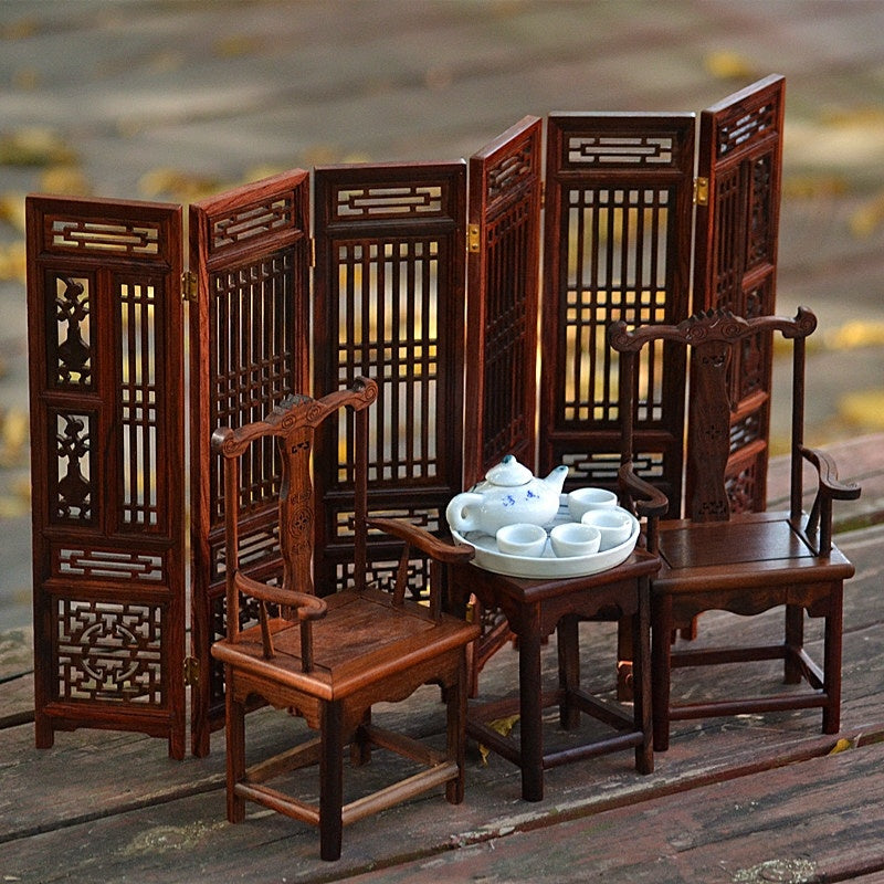 Red Rosewood Miniature Furniture Model