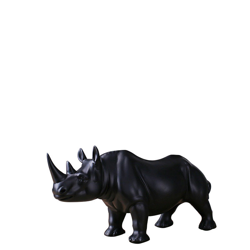 Resin Crafts Modern Minimalist Rhino Home Decoration